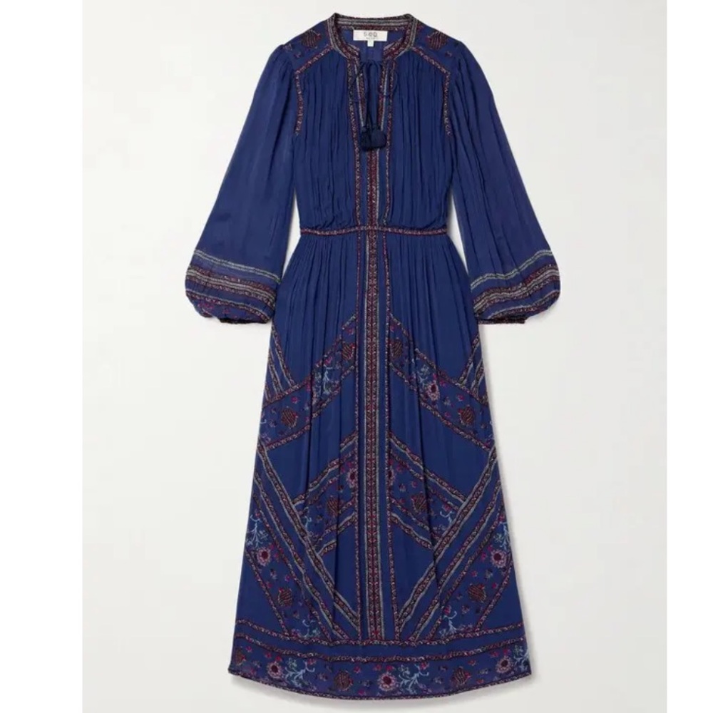 Sea New York Lightweight Long Sleeves Valeria Dress Navy Size M